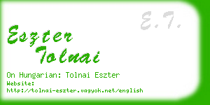 eszter tolnai business card